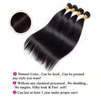 1 Bundles Brazilian Virgin Straight Hair Extensions Unprocessed Bone Straight Weave for Women Smooth Black Blonde Tips Hair