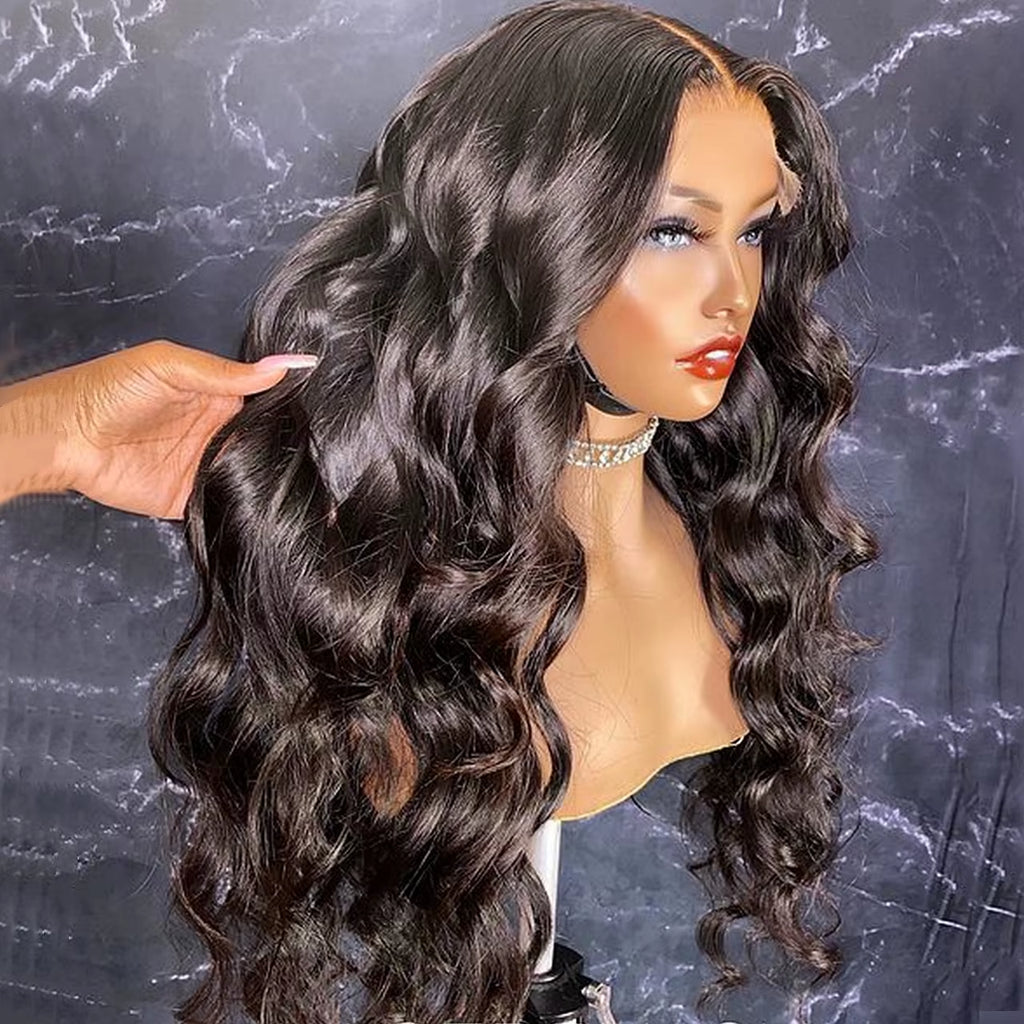 Unprocessed Raw Virgin Human Hair Natural Brazilian Body Wave Full Lace Wig Wig Silk Top