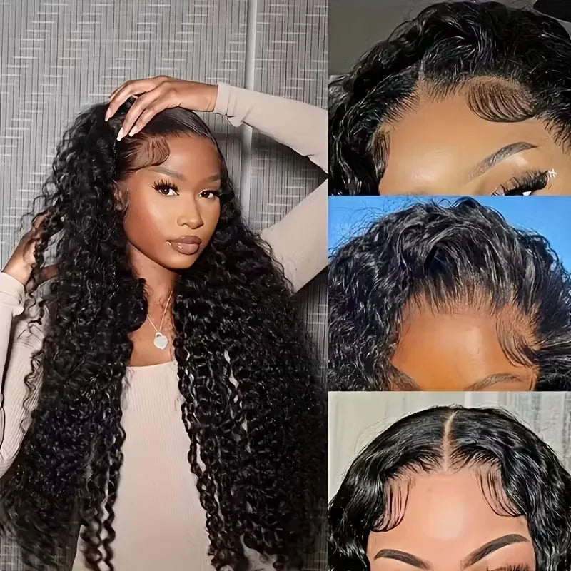 Luxurious 42 Inch Deep Wave HD Lace Frontal Human Hair Wigs - Ultimate Style and Comfort