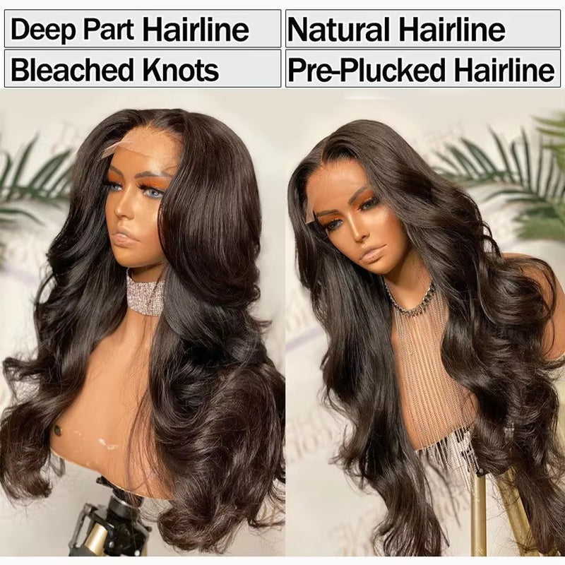 Unprocessed Raw Virgin Human Hair Natural Brazilian Body Wave Full Lace Wig Wig Silk Top