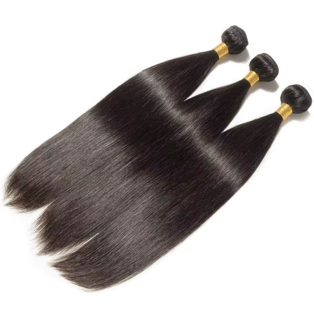 1 Bundles Brazilian Virgin Straight Hair Extensions Unprocessed Bone Straight Weave for Women Smooth Black Blonde Tips Hair