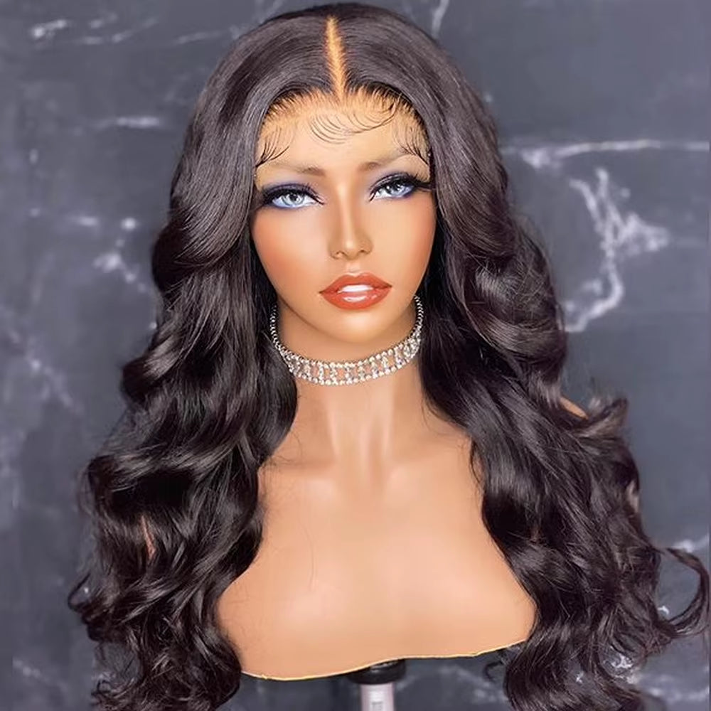 Unprocessed Raw Virgin Human Hair Natural Brazilian Body Wave Full Lace Wig Wig Silk Top