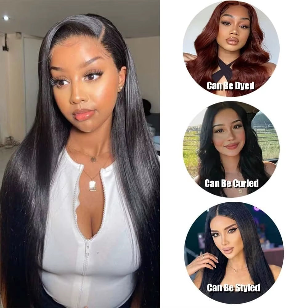 1 Bundles Brazilian Virgin Straight Hair Extensions Unprocessed Bone Straight Weave for Women Smooth Black Blonde Tips Hair
